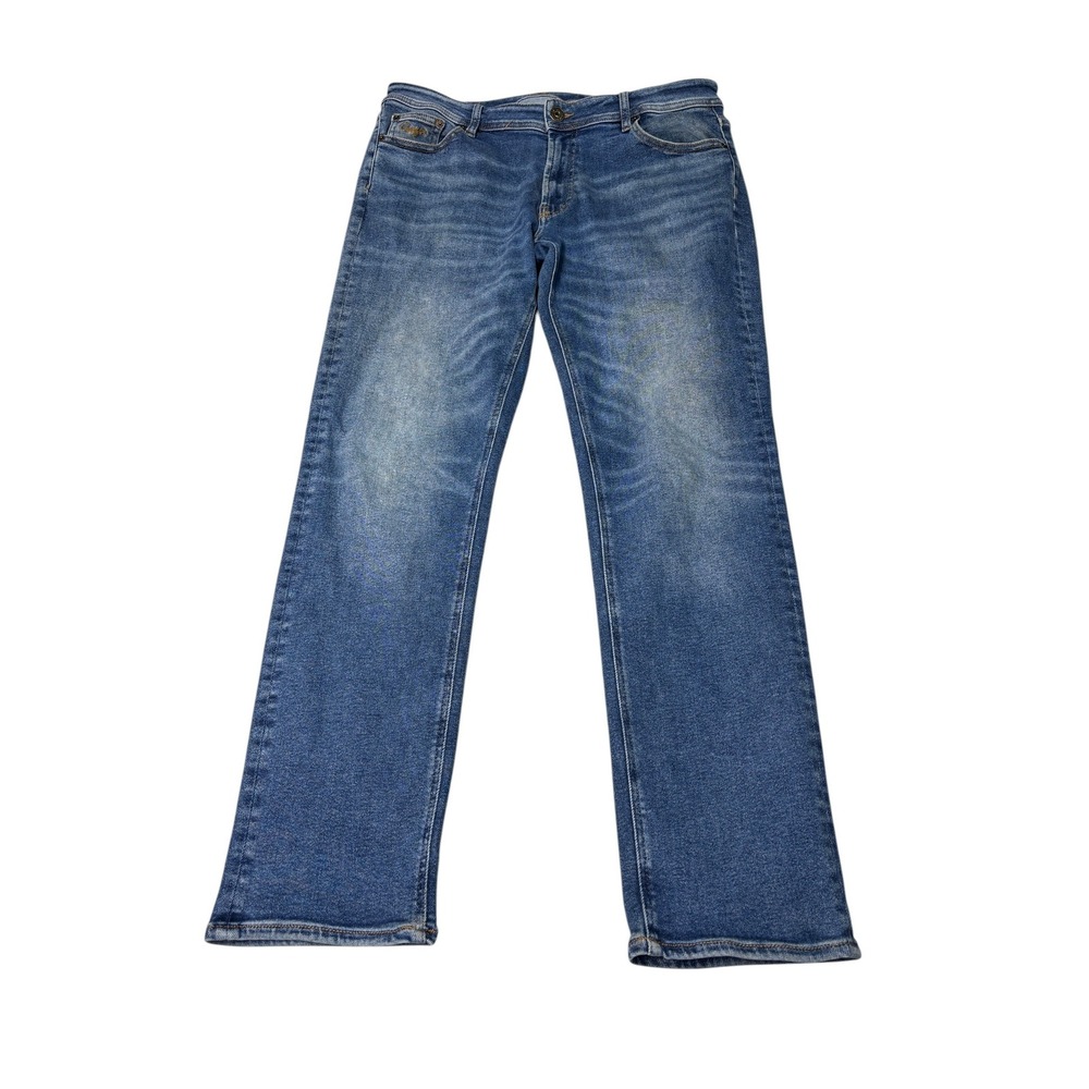 Chevignon Morrison Mens Straight‎ Leg Jeans Blue Medium Wash Denim Size 34X30